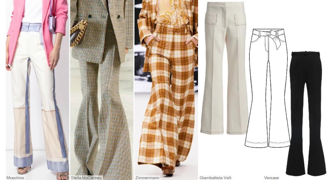 Long French Flares Trousers