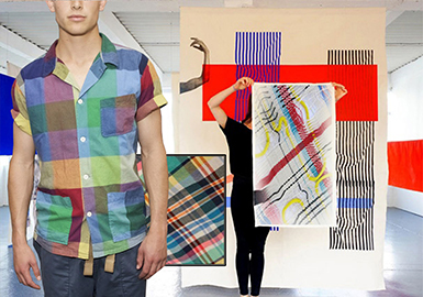 2019 S/S Emerging Fabric for Men's Shirt -- Diverse Geometries