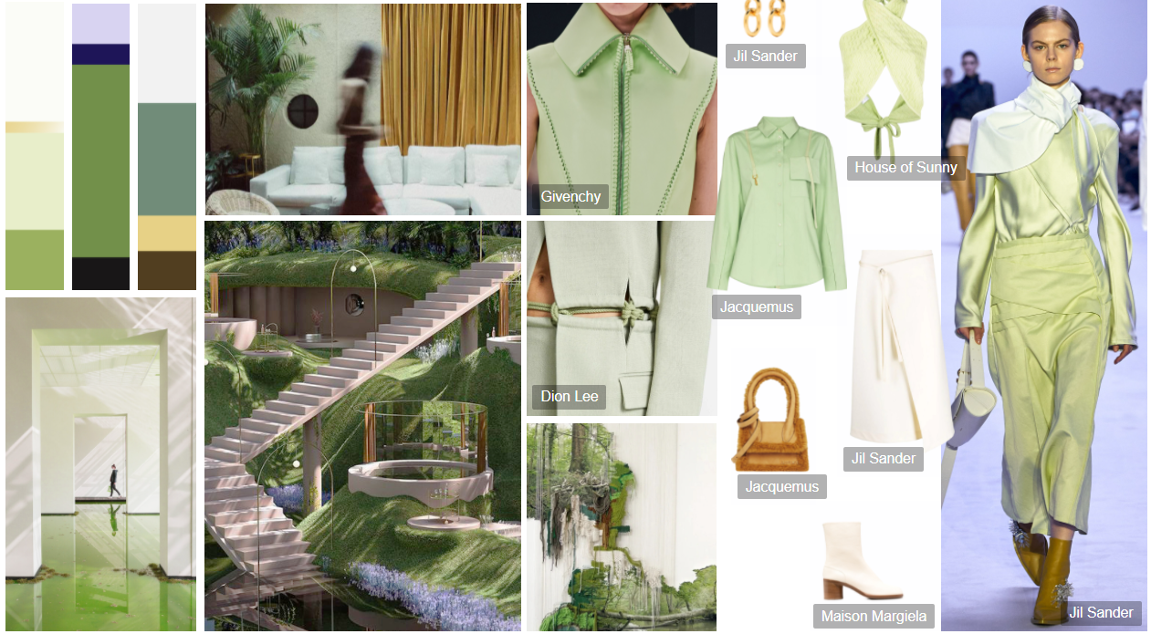 The Color Trend Forecast for Womenswear of Urban Greenhouse Theme