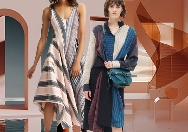 Diverse Stripes -- 2020 S/S Fabric Trend for Women's Dress