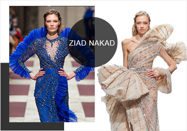 Ziad Nakad -- S/S 2019 Analysis of Formal Dress Catwalks in Paris Couture Week