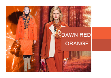 Dawn Red Orange -- Evolution of Womenswear Colors