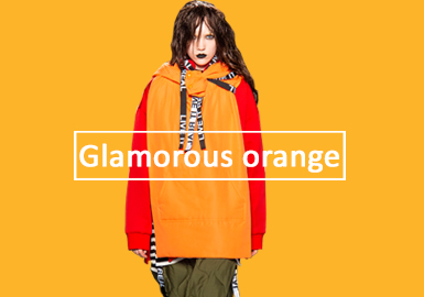 Glamorous Orange -- Solid Color Trend for Women's Sweatshirts