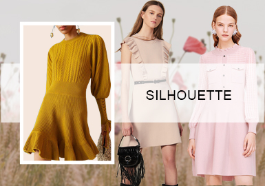 Fluid Hemlines -- Silhouette Trend for Women's Knitted Dresses
