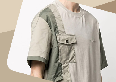 Structure Extension -- The Detail Craft Trend for Men's T-shirt and Sweatshirt