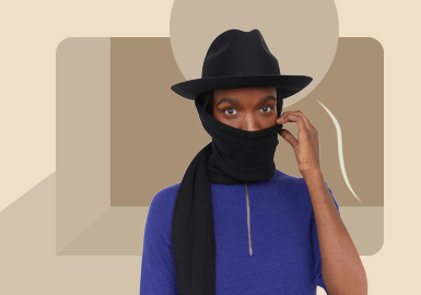 Warm Protection -- The Silhouette Trend for Knit Scarf