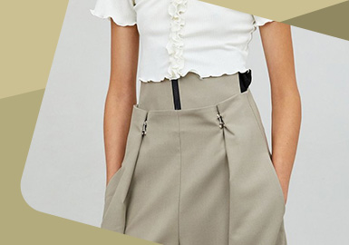 Feminine Waist -- The Detail Craft Trend for Women's Trousers