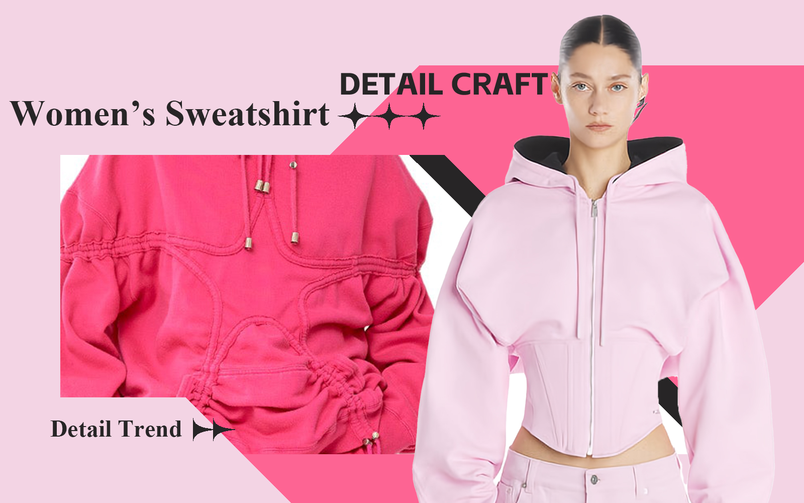 3D Modelling -- The Detail & Craft Trend for Women's Sweatshirt