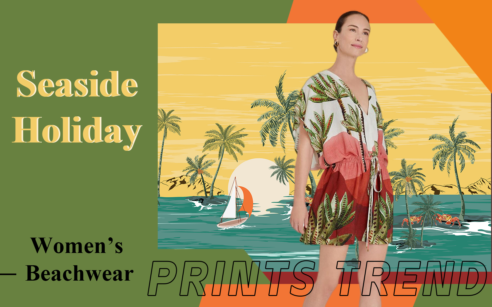 Seaside Holiday -- The Pattern Trend for Women's Beachwear