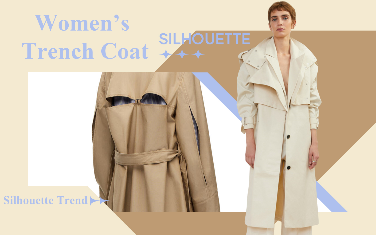Practical Commuting -- The Silhouette Trend for Women's Trench Coat