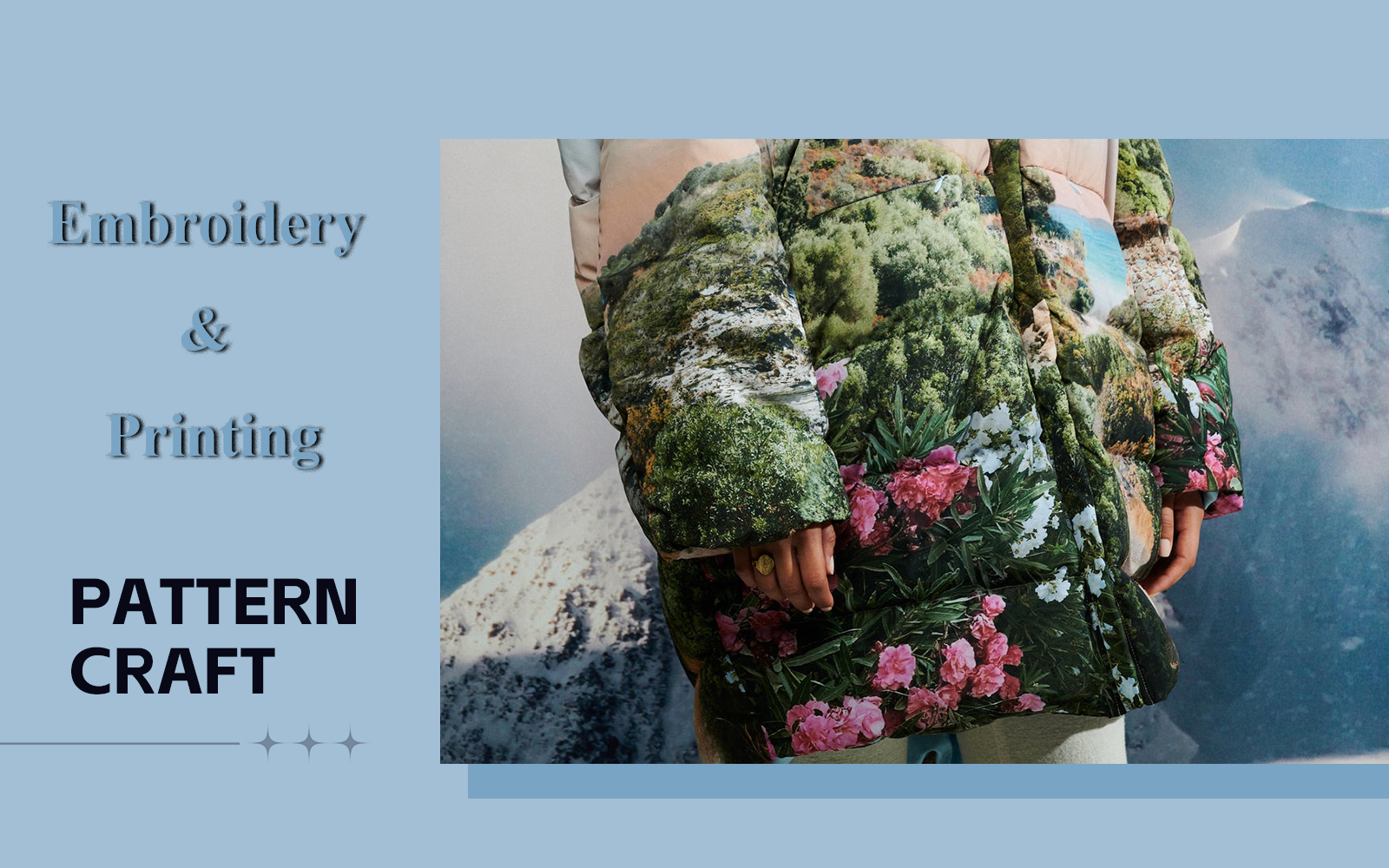 Embroidery & Printing -- The Pattern Craft Trend for Down Jacket