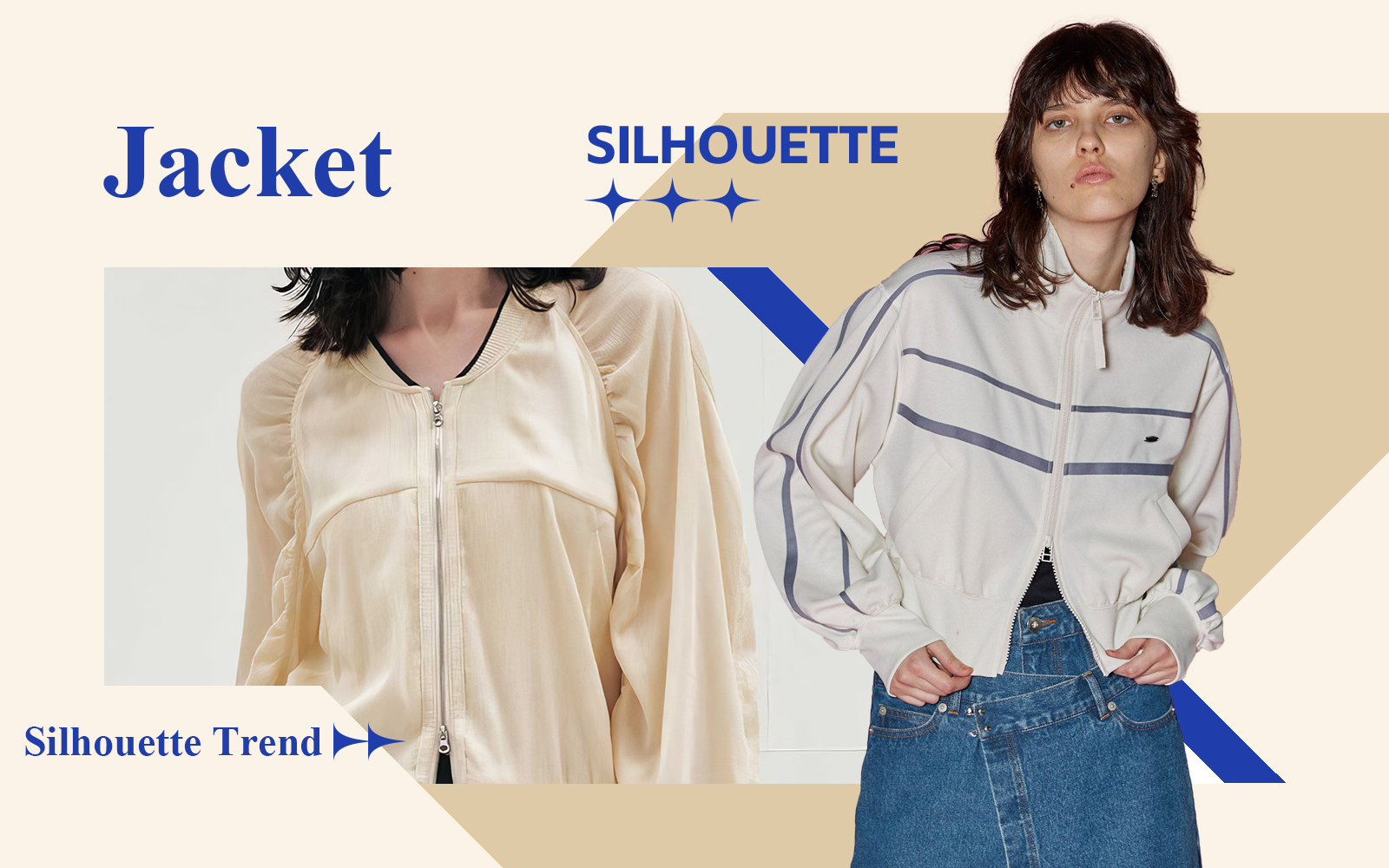 Diverse High-street -- The Silhouette Trend for Women's Jacket