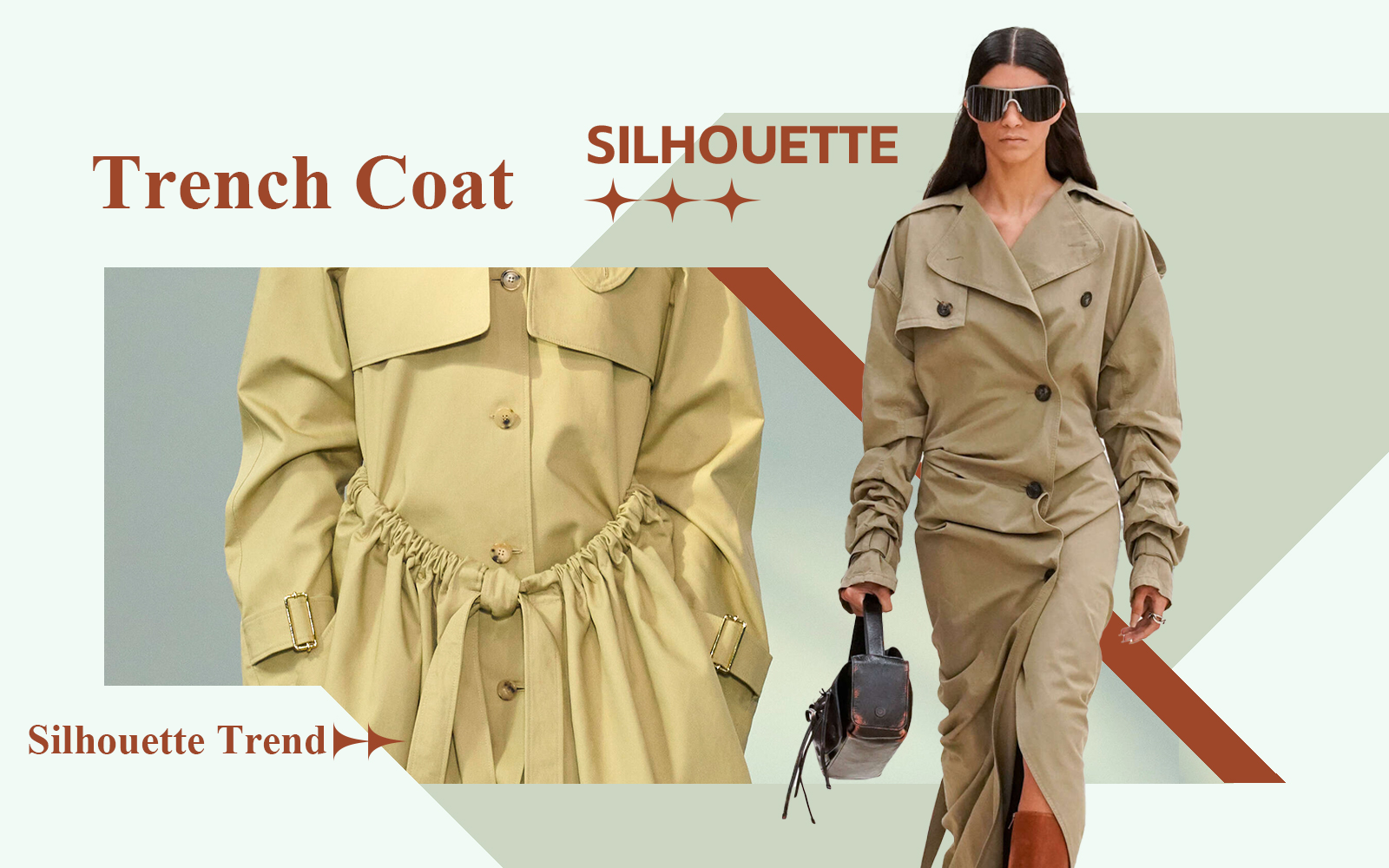 New Commuter -- The Silhouette Trend for Women's Trench Coat