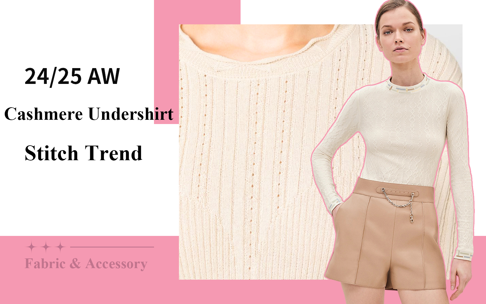 Cashmere Undershirt -- A/W 24/25 Stitch Trend for Women's Knitwear