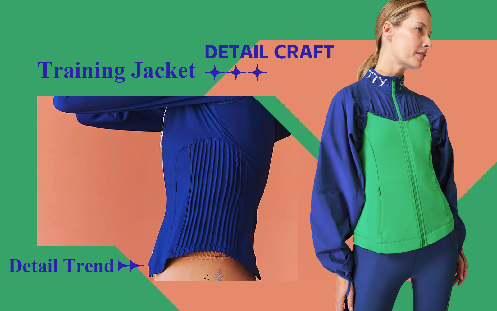 Fashion Curves -- The Detail & Craft Trend for Women's Training Jacket