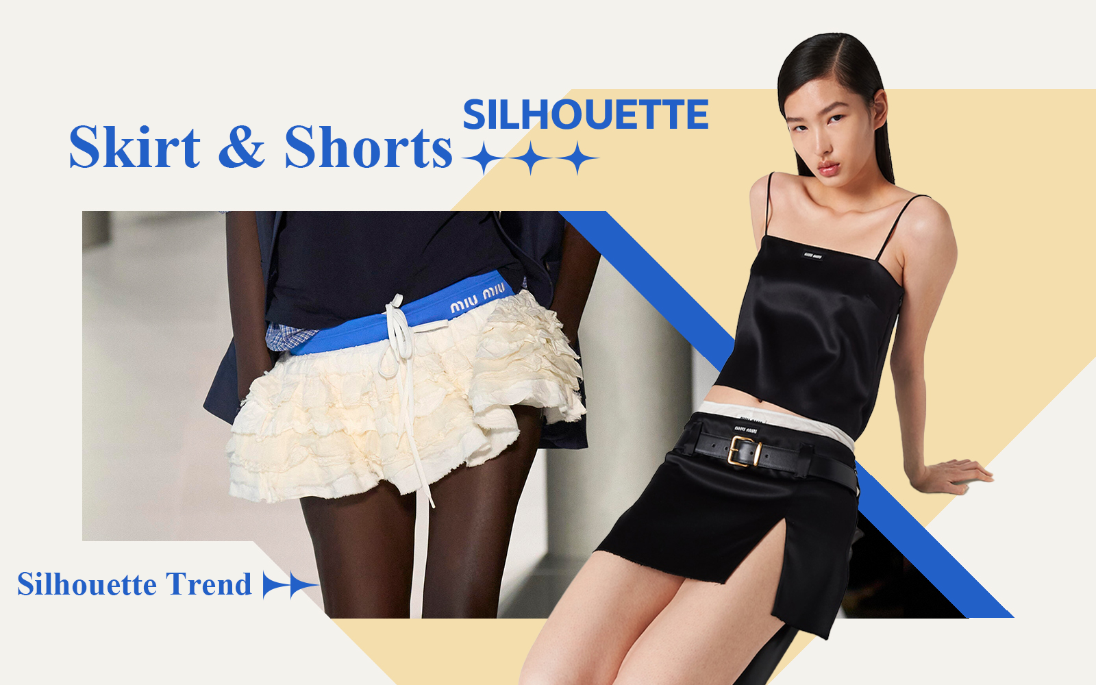 Miu Miu Style -- The Silhouette Trend for Women's Skirt & Shorts
