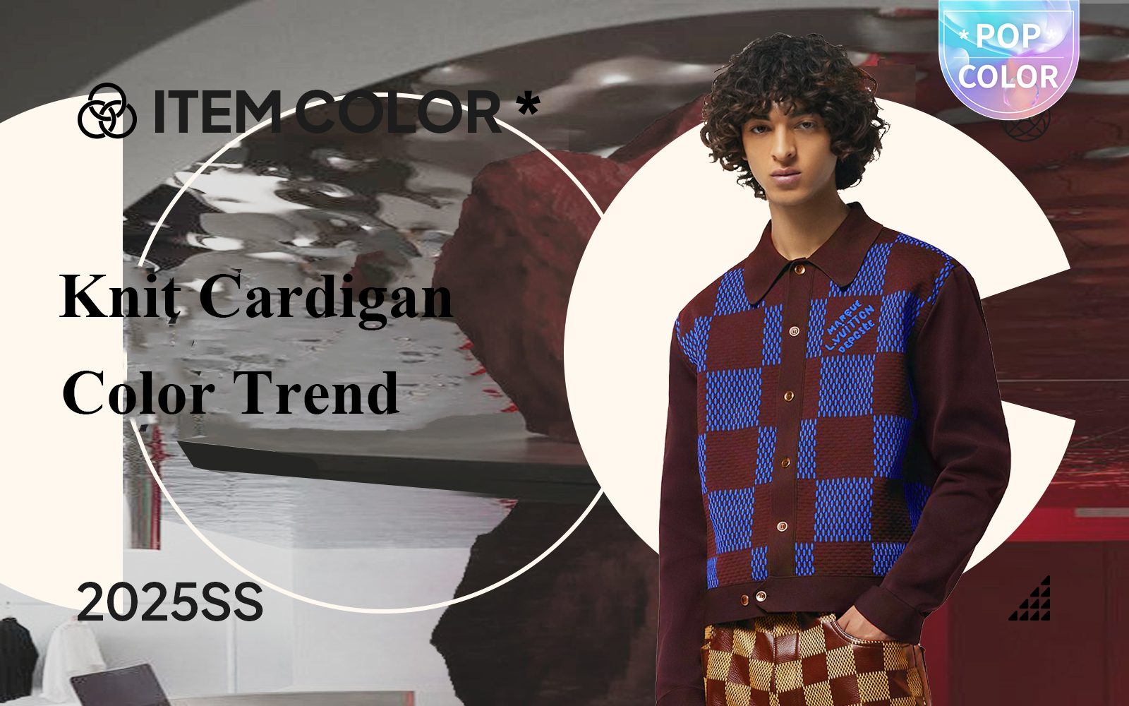 Practical Summer S/S 2025 Color Trend for Men's Knit Cardigan