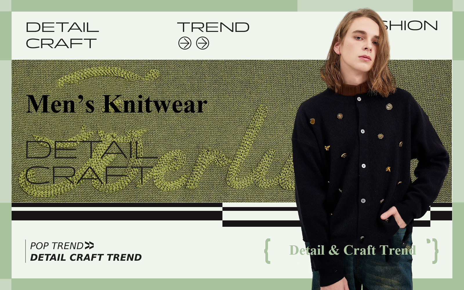 Detail Embellishments -- S/S 2025 Detail & Craft Trend for Men's Knitwear