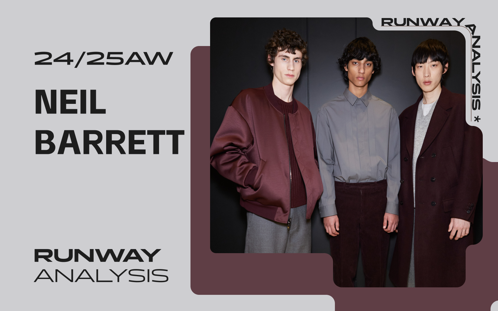 Contemporary Wardrobe -- The Men's Runway Analysis of Neil Barrett