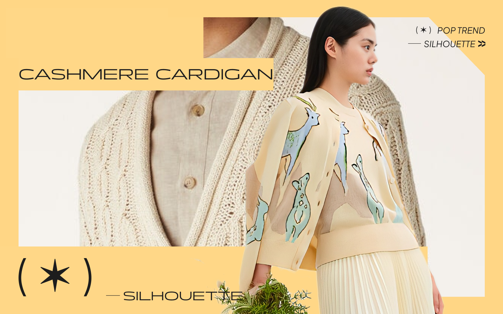 Cashmere Cardigan -- The Silhouette Trend for Knitwear