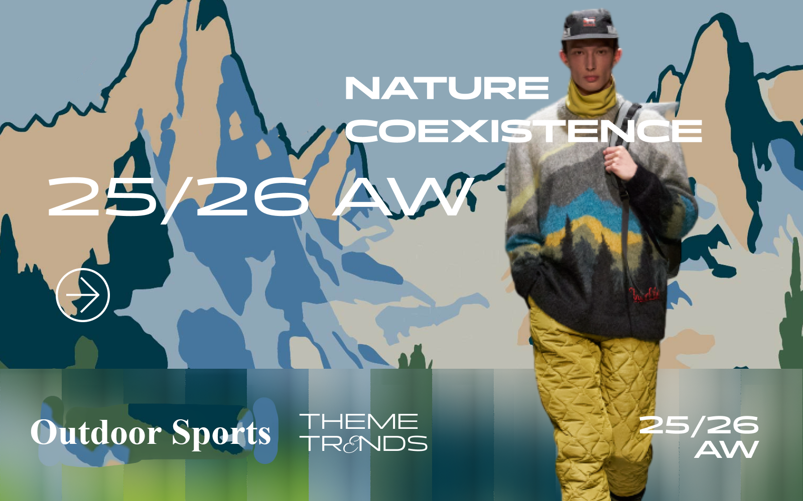 Nature Coexistence  -- A/W 25/26 Outdoor Sports Thematic Pattern Trend